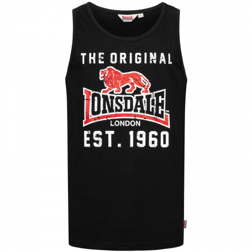 Canotta uomo 100% cotone regular fit con logo — Lonsdale