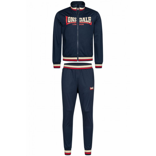 Tuta da jogging uomo tinta unita — polsini a costine, zip e tasche, Lonsdale