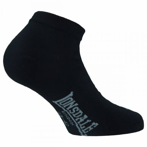 Calcetines sneaker 3 pares, algodón peinado, tobilleros — Lonsdale
