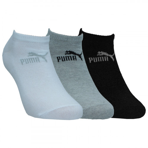 Puma Knöchelsocken 3er-Pack — atmungsaktive Baumwolle, elastischer Bund