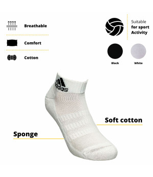 Calcetines deportivos tobilleros, 3 pares — plantilla de esponja y soporte del arco — Adidas