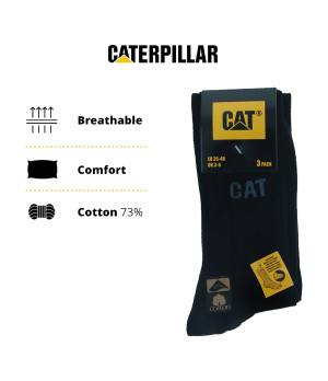 Calze da lavoro metà polpaccio 3 paia, cotone 73% termoregolanti — Caterpillar