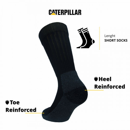Chaussettes de travail 2 paires thermiques en éponge de coton, pointe renforcée — Caterpillar