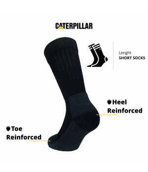 Chaussettes de travail 2 paires thermiques en éponge de coton, pointe renforcée — Caterpillar