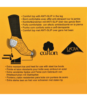 2-pack thermal cotton terry work socks, reinforced toe — Caterpillar