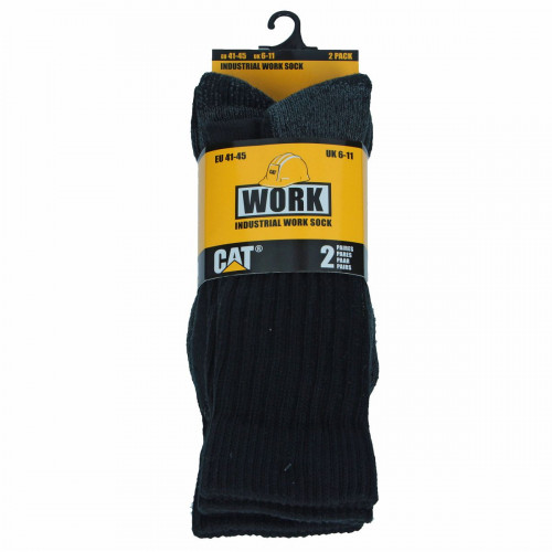 Calcetines de trabajo 2 pares térmicos en rizo de algodón, punta reforzada — Caterpillar