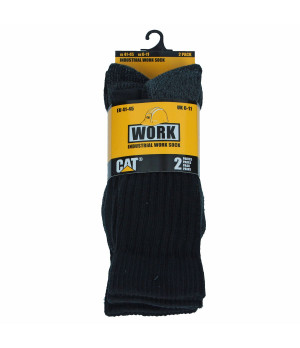Chaussettes de travail 2 paires thermiques en éponge de coton, pointe renforcée — Caterpillar