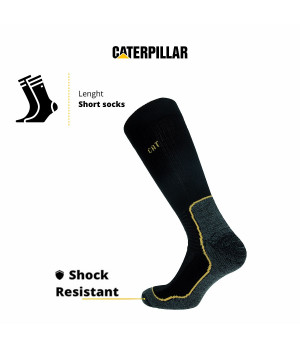 COOLMAX — 1 paire de chaussettes mi-mollet respirantes Caterpillar