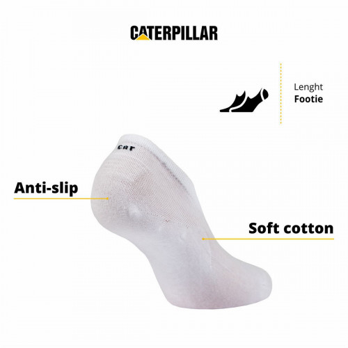 Unsichtbare Short-Sneakersocken 3 Paar Baumwolle mit Antirutsch — Caterpillar