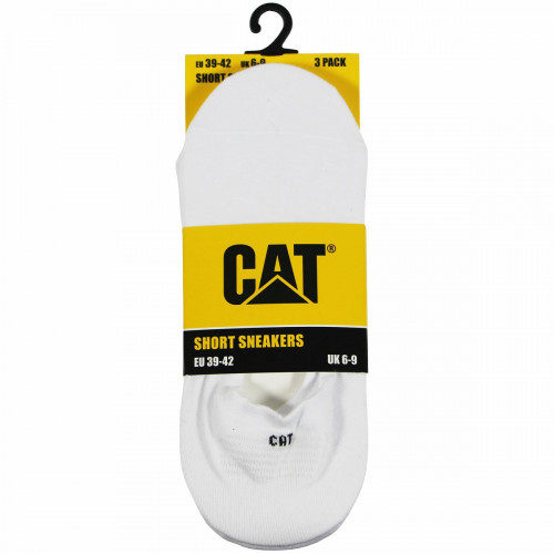Short sneaker no-show socks 3-pack in cotton with non-slip — Caterpillar
