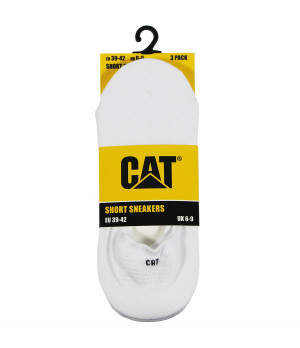 Chaussettes invisibles courtes pour sneakers, 3 paires en coton avec antidérapant — Caterpillar