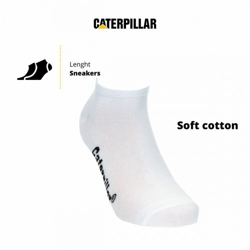 Calcetines hombre 3 pares algodón transpirable tobilleros — Caterpillar