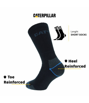 3-Pack Short Reinforced Coolmax Work Socks — Caterpillar