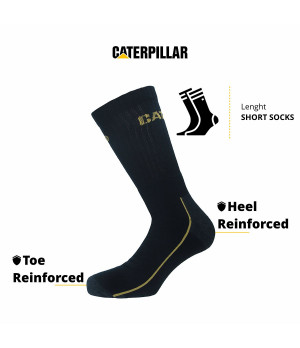 Calcetines de trabajo CORDURA 3 pares — reforzados en punta y talón, algodón termorregulador Caterpillar