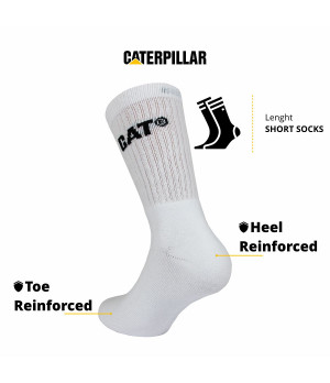 Calze da uomo Caterpillar — 5 paia, cotone con punta e tallone rinforzati