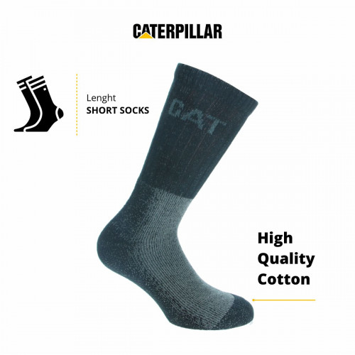 Calze da Lavoro Caterpillar - Heavy Duty - 3 Paia Rinforzate in Cotone e Lycra