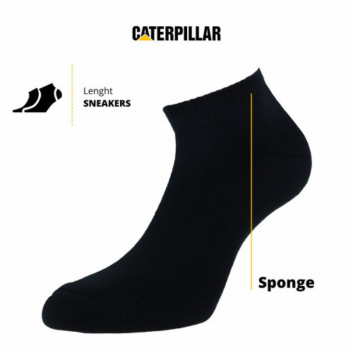 Calze Sportive Caterpillar - 3 Paia in Cotone Altezza Caviglia