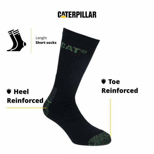 Thermo-Arbeitssocken 2 Paar, 43% Wolle, verstärkt, mittlere Wadenhöhe — Caterpillar