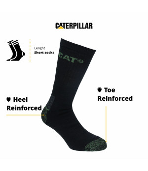 Thermo-Arbeitssocken 2 Paar, 43% Wolle, verstärkt, mittlere Wadenhöhe — Caterpillar