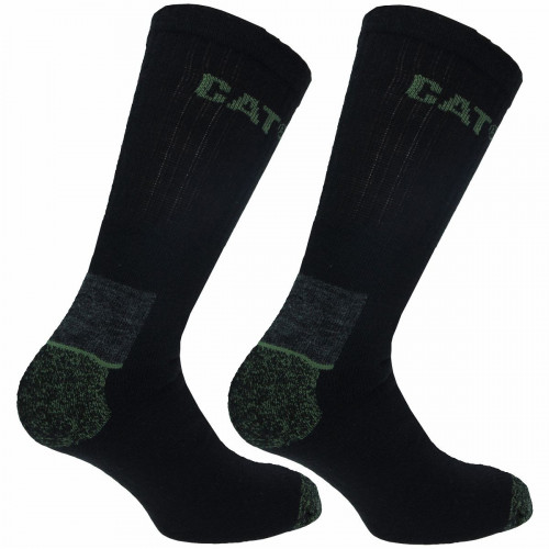 Chaussettes thermiques de travail 2 paires en laine 43% renforcées mi-mollet — Caterpillar
