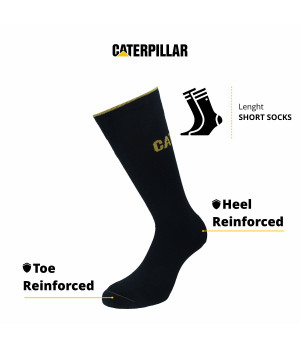 Chaussettes de travail 3 paires — talon et pointe renforcés en coton remaillé Caterpillar