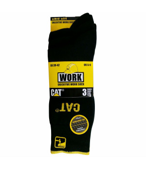 Chaussettes de travail 3 paires — talon et pointe renforcés en coton remaillé Caterpillar