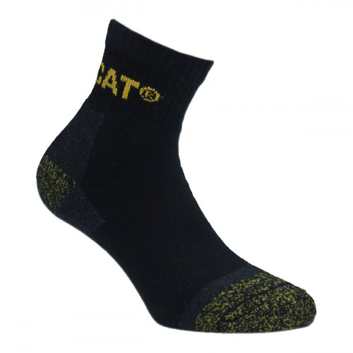 Caterpillar work socks — 3 pairs, reinforced toe & heel, thermoregulating cotton