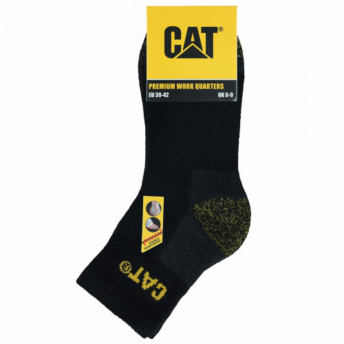 Caterpillar Arbeitssocken — 3er-Pack, doppelte Verstärkung an Zehen und Ferse, thermoregulierende Baumwolle