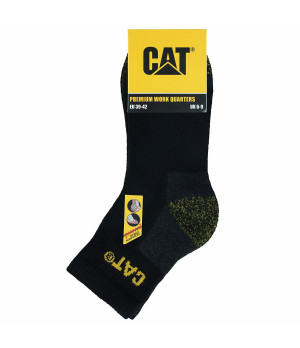 Chaussettes de travail Caterpillar — 3 paires, double renfort pointe et talon, coton thermorégulant
