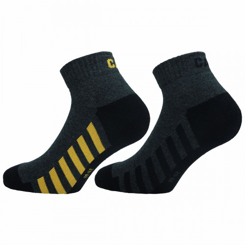 Chaussettes de travail 3 paires coton renforcé pointe et talon, semelle en mousse — Caterpillar
