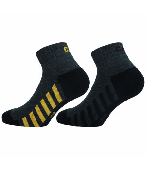 Calcetines de trabajo 3 pares algodón reforzado punta y talón, plantilla de esponja — Caterpillar