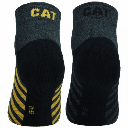 3-pack work socks reinforced cotton, toe & heel, cushioned insole — Caterpillar