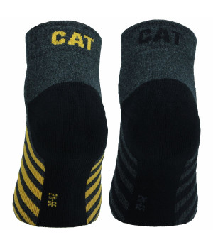 Chaussettes de travail 3 paires coton renforcé pointe et talon, semelle en mousse — Caterpillar
