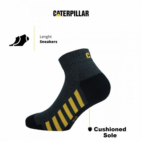 Calze da lavoro 3 paia cotone rinforzato punta e tallone, soletta in spugna — Caterpillar