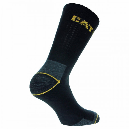 3-Pack Caterpillar Work Socks — Reinforced Toe & Heel, Sponge Insole