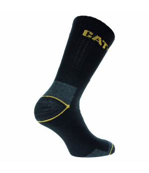 3-Pack Caterpillar Work Socks — Reinforced Toe & Heel, Sponge Insole