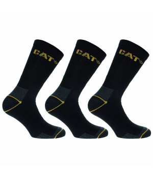 Chaussettes de travail 3 paires — bout et talon renforcés, semelle en mousse Caterpillar