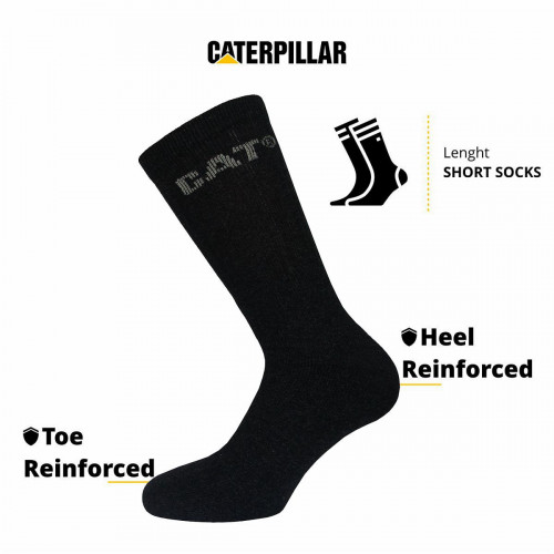 Chaussettes de travail 3 paires renforcées en coton — Caterpillar
