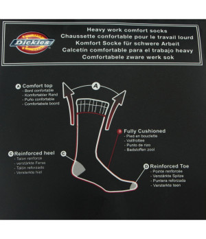 Dickies 2 Paia Calze Lavoro Comfort