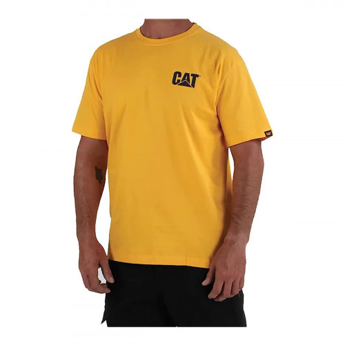 Herren-T-Shirt 60% Baumwolle/40% Polyester, großes Rückenlogo — CAT