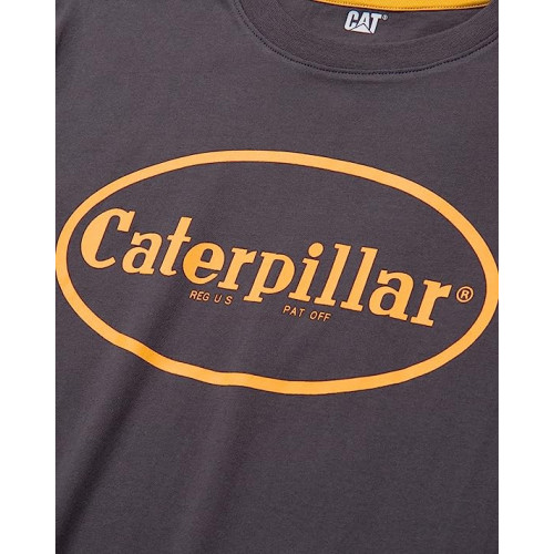 Men's crew neck short sleeve T-shirt 100% cotton — CAT