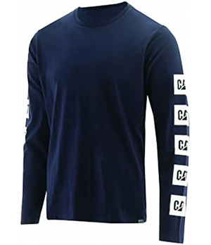 T-shirt girocollo uomo manica lunga 100% cotone — Caterpillar