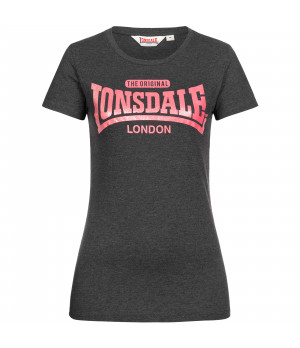 Women's t-shirt with glitter chest print, short sleeves in cotton blend — Lonsdale