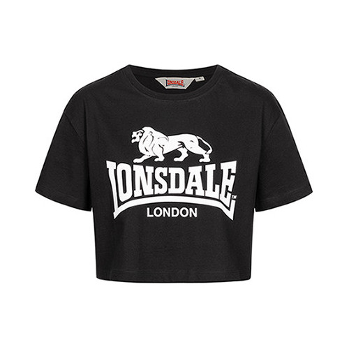 T-shirt Top Cropped Sportiva Lonsdale - 100% Cotone