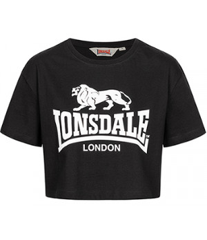 T-shirt Top Cropped Sportiva Lonsdale - 100% Cotone