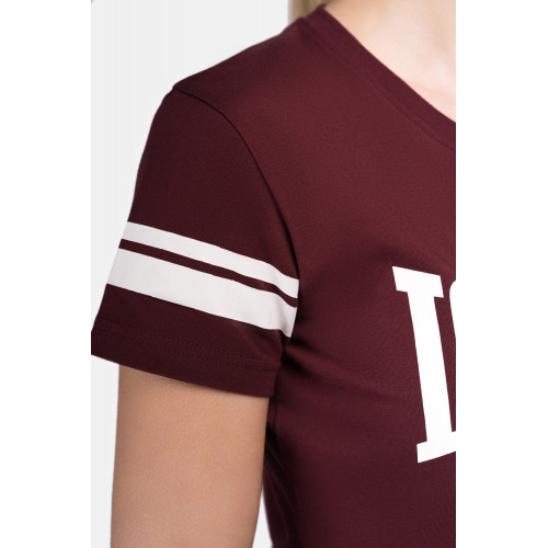 Camiseta deportiva mujer ajustada en algodón y elastano — Lonsdale