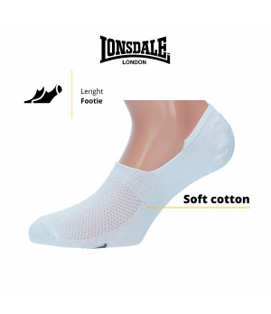 No-Show-Socken 3 Paar aus Baumwolle mit Silikon an der Ferse — Lonsdale