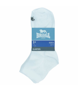 Calcetines de algodón peinado — 3 pares tobilleros Lonsdale