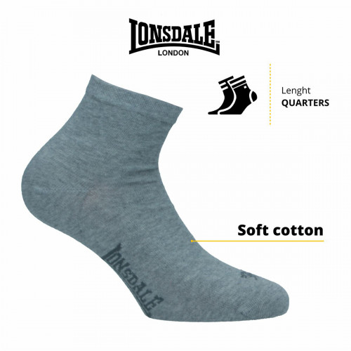 Calcetines tobilleros 8 pares de algodón peinado transpirables — Lonsdale