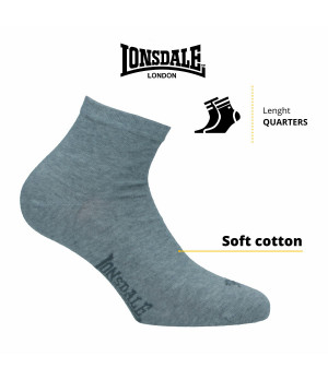 Chaussettes cheville 8 paires en coton peigné respirant — Lonsdale